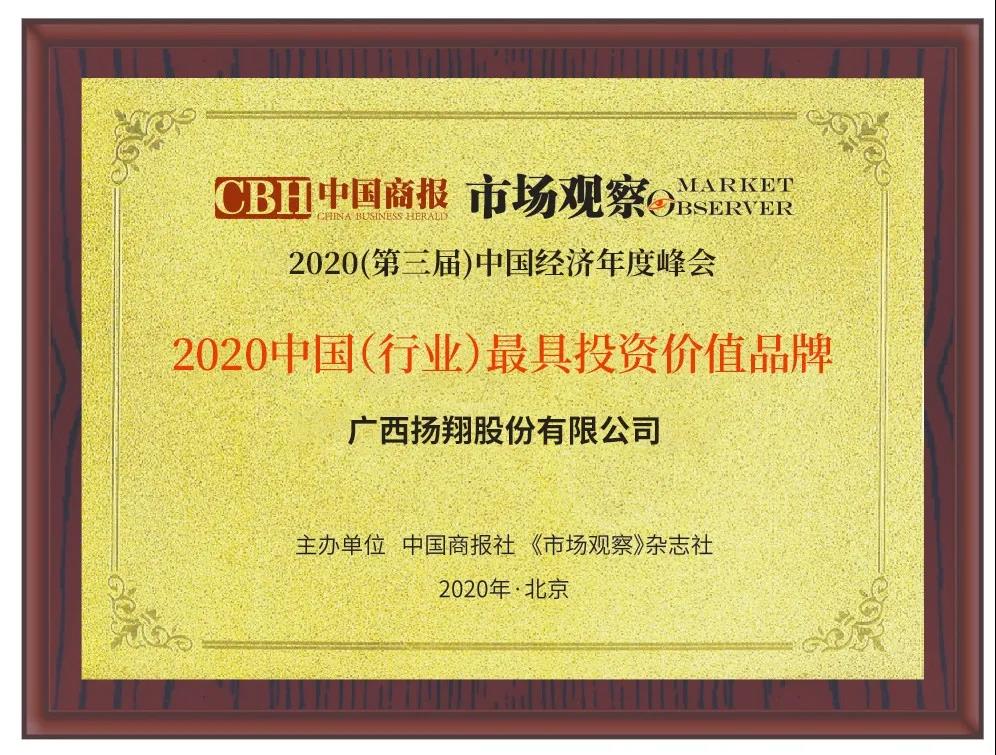 赞！扬翔获评“2020中国经济创新企业100强”