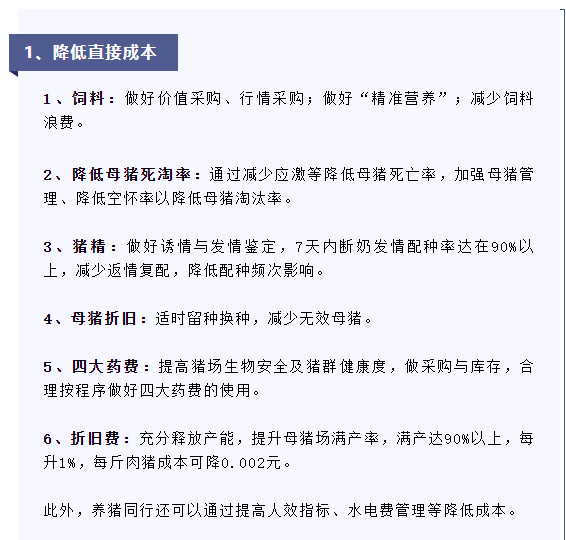 超详细！扬翔养猪事业部总裁分享猪场低成本生产的策略和路径